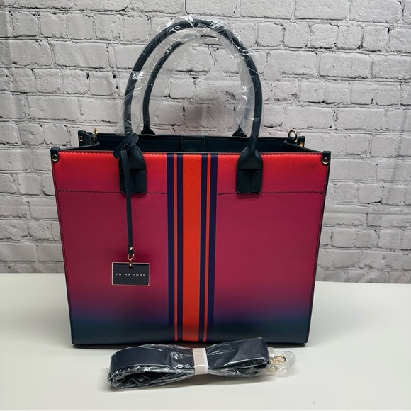 Vince Camuto Handbags - TRINA TURK TOTE BAG  Vibrant Pink and Orange Tote NWT